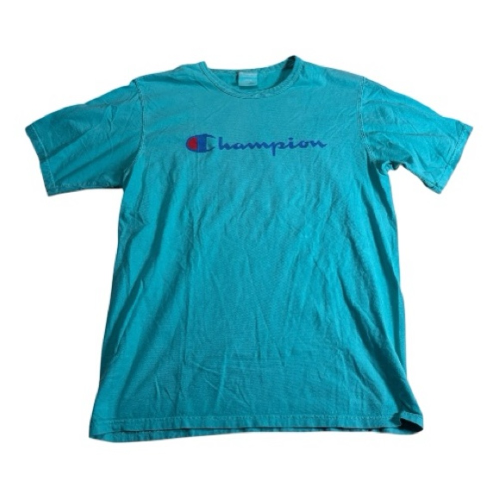 Champion Men's Aqua Blue Short Sleeve Tee